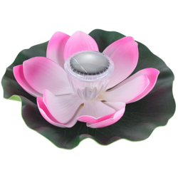 Galleggiante per laghetto da esterno IP65 impermeabile solare loto rosa chiaro colorato precio