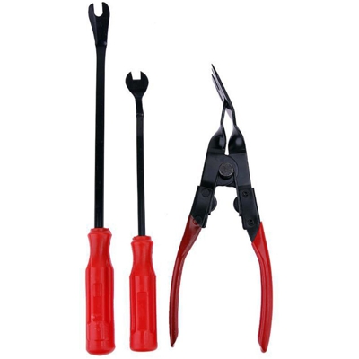 Asupermall - 3Pcs Pinze per rifiniture per portiere auto e estrattore per dispositivi di fissaggio Estrattore per pannello portiera per auto Rivetto