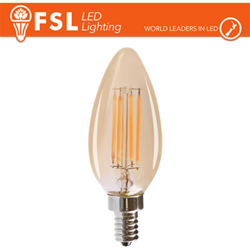 FSL - lampada oliva led filamento 220-240 volt 300° 4 watt A+ CE E14 ambra bianco caldo no lif flc35v4w22k14 en oferta