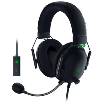 Blackshark V2 Cuffia Padiglione Auricolare Nero, Verde Connettore 3.5 Mm