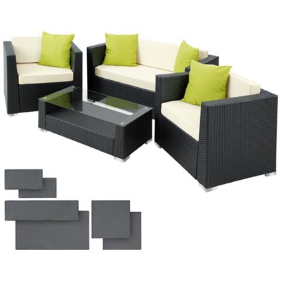 Set In Rattan München, Variante 2 - Nero