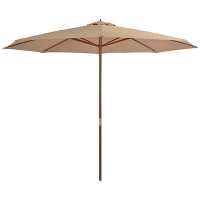 Ombrellone Da Esterni Con Palo In Legno 350 Cm Grigio Talpa