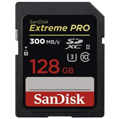 Scheda di Memoria Extreme PRO SDXC Capacità 128 GB Classe 10 / UHS-II Velocità 300 MB / s