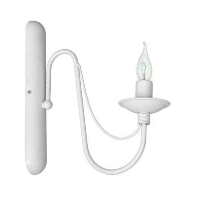 Homemania - Lampada a Parete Lilium - Applique - Bianco in Metallo, 31 x 6 x 33 cm, 1 x E14, 40W