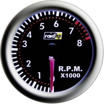 Contagiri per motore a benzina 660264 Strumento da incasso Campo di Misura 0 - 8000 giri/min NightFlight Rosso, - Raid Hp