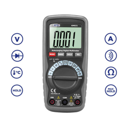 ZETEK by ZECA KM021 MULTIMETRO DIGITALE AUTORANGING CON SONDA TEMPERATURA precio