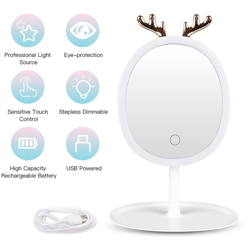DC 5 V 5 W Ling antler LED luce specchio cosmetico normale alimentazione porta USB bianco características