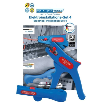 WEICON TOOLS No 5 + No 13 52881004 Pinza spelacavi Incl. Spellacavo 0.2 fino a 6.0 mm²