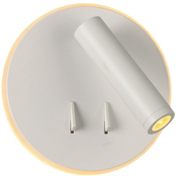 Eclairage Design - Lampada da lettura a LED da parete EMMY Hotel White 12W | Température de Couleur: Bianco caldo 2700K precio