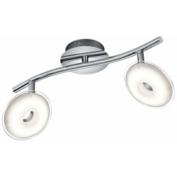 Trio Leuchten Trio 875910206 Pilatus Faretto LED, 2x3.8 W, Cromato, 34 cm 3.8 W, Cromo, 2er-Balken [Classe di efficienza energetica A++] características