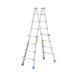 Colombo Scala EIFFEL 4+5 In Alluminio Altezza Massima 4,3 M Gradini Zigrinati Piedini Antisdrucciolevoli E Antiruggine en oferta