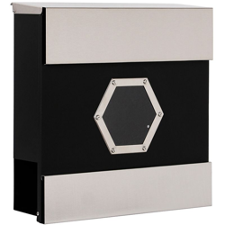 Mucola - Cassetta delle lettere Oblò Scatola dei giornali Scatola dei giornali Rotolo di carta da giornale Mailbox Wall Design Post modern - 6 angoli en oferta