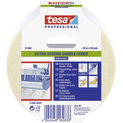 tesa 51960-00001-11 Nastro per posa pavimentazioni e tappeti Translucido (L x L) 25 m x 50 mm 1 pz.