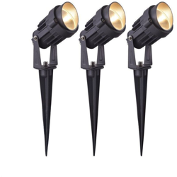 Set di 3 Faretti JERSEY per Giardino LED 6W Nero | Température de Couleur: Bianco neutro 4000K en oferta