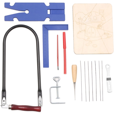 Set di utensili manuali per bambini Set di piccole chiavi per righello Punteruolo per trasferimento di calore Set di penne per acquerello Strumenti