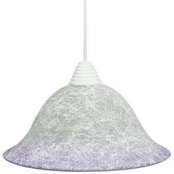 Sospensione D30 1xe27 Montatura Bianca Vetro Filante Viola E-energy Iole precio