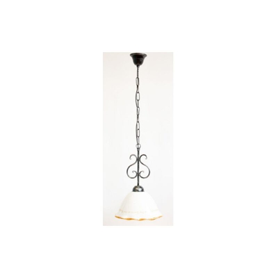 Lampade linea vintage lampadario 1 luce ceramica gialla cm