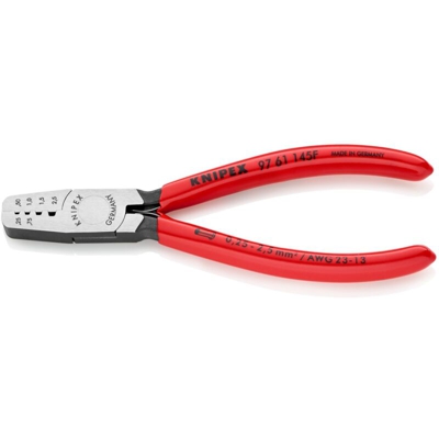97 61 145 F Pinza crimpatrice Boccola 0.25 fino a 2.5 mm² - Knipex