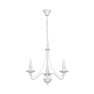 Lampada a Sospensione Lilium - Lampadario - da Soffitto - Bianco in Metallo, 50 x 50 x 108 cm, 3 x E14, 40W