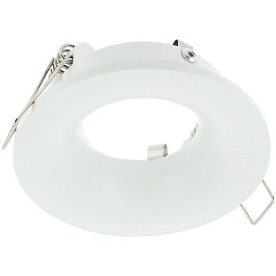 Supporto Faretto LED curvo impermeabile IP65 fisso tondo bianco MILOS
