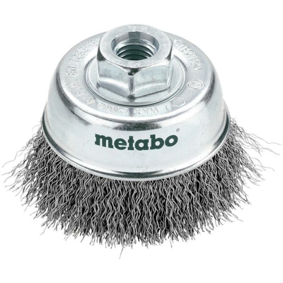 Metabo Spazzola a tazza 75x0,3 mm/ M 14, fili d'acciaio ondulati, diametro del filo 0,30 mm - 623715000