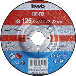 Kwb Cut-Fix Disco Taglio Metallo Diametro 125.6mm características