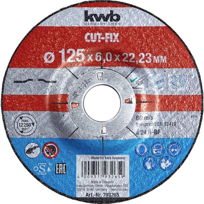 Kwb Cut-Fix Disco Taglio Metallo Diametro 125.6mm