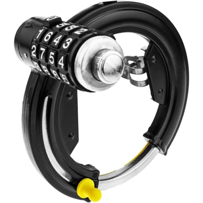 PrimeMatik - Serratura ad anello per bicicletta. Lucchetto per ruota con codice a 4 cifre