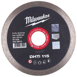 Disco diamantato Ø 115 mm per piastrelle pietra ceramica milwaukee professionale características