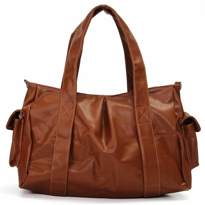 Drillpro - Borsa da donna in pelle PU gialla