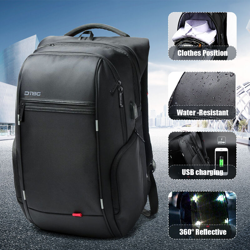 Impermeabile Antifurto Caricatore USB Zaino Borsa per computer Borsa da scuola sportiva Tote Men 17,3 pollici 50x37x22cm características
