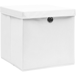 Contenitori con Coperchio 10 pz 28x28x28 cm Bianco - Bianco - Vidaxl en oferta
