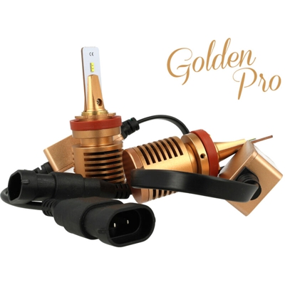 Carall - Kit Full Led Canbus Golden Pro H8 H11 H9 25W 12V 4000 lm Super Slim Facile Da Installare Raffredamento Ventola