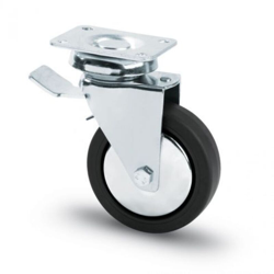 Ruota Girevole in Gomma con Freno per Mobili Ø 80 mm Piastra 64x50 mm Avo características
