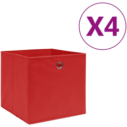 YOUTHUP Contenitori 4 pz in Tessuto non Tessuto 28x28x28 cm Rosso - Rosso precio