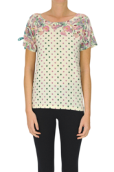 Printed cotton and silk pullover características