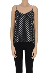 Polka dot print silk top características