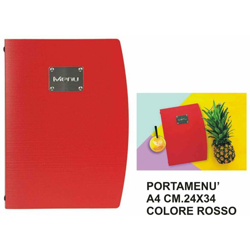 Bighouse It - PORTAMENU' RIO ROSSO FORM. A4 CON SCRITTA MENU' en oferta