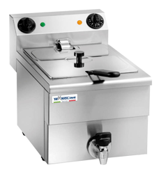 Friggitrice 10 litri 3500W con rubinetto cm 30x48x35 FR10S - Teknoline características