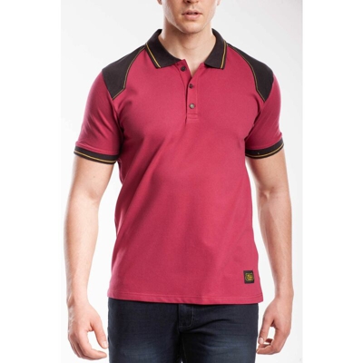 Polo elasticizzata rinforzata WORKPOL - ROSSO LAMPONE, L - rosso-lampone