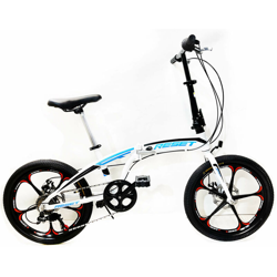 Bicicletta Pieghevole 20' 7v Ruote In Lega Reset Folding Rrs Bianco E Azzurro características