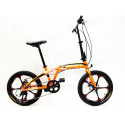 Bicicletta Pieghevole 20' 7v Ruote In Lega Reset Folding Rrs Arancio Fluo en oferta