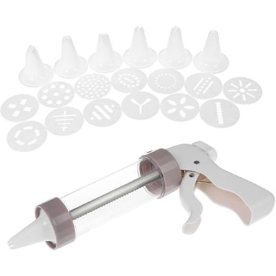 Stampo abiscuit per pistola abiscuit 13 pezzi di fiori + 6 ugelli decorativi ala crema
