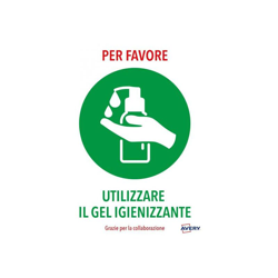 Confezione 2 Etichette Adesive Prestampate Utilizzare il Gel Igienizzante - Avery en oferta