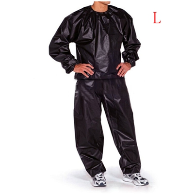 Tuta da sauna Tuta resistente al sudore Tuta da ginnastica per esercizi Fitness Ripstop L NERO
