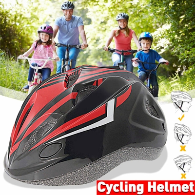 Casco da bicicletta per bambini regolabile 50-56 cm - Casco da skateboard scooter nero e rosso