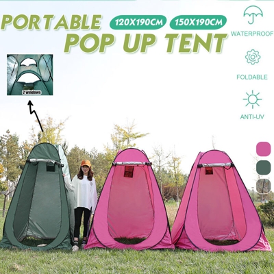 Tenda portatile per privacy Spogliatoio Toilette per esterni Doccia Spogliatoio Campeggio (rosa, taglia L)