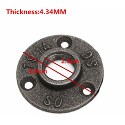 10 pezzi 3/4 "raccordi per tubi con flangia a pavimento in filo malleabile montaggio a parete industriale en oferta