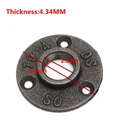 10 pezzi 3/4 "raccordi per tubi con flangia a pavimento in filo malleabile montaggio a parete industriale