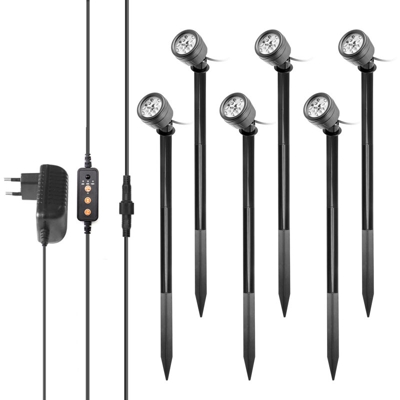 4LEDs RGB prato luce paesaggio plug-in luce uno per sei con telecomando / filo di controllo